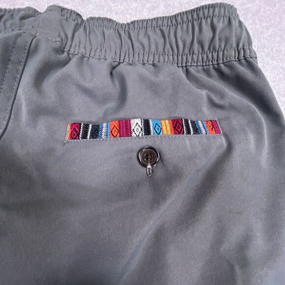 Wowie Sapien Pants Mens Medium Charcoal Pull On Aztec Trim Casual Performance - Picture 14 of 14